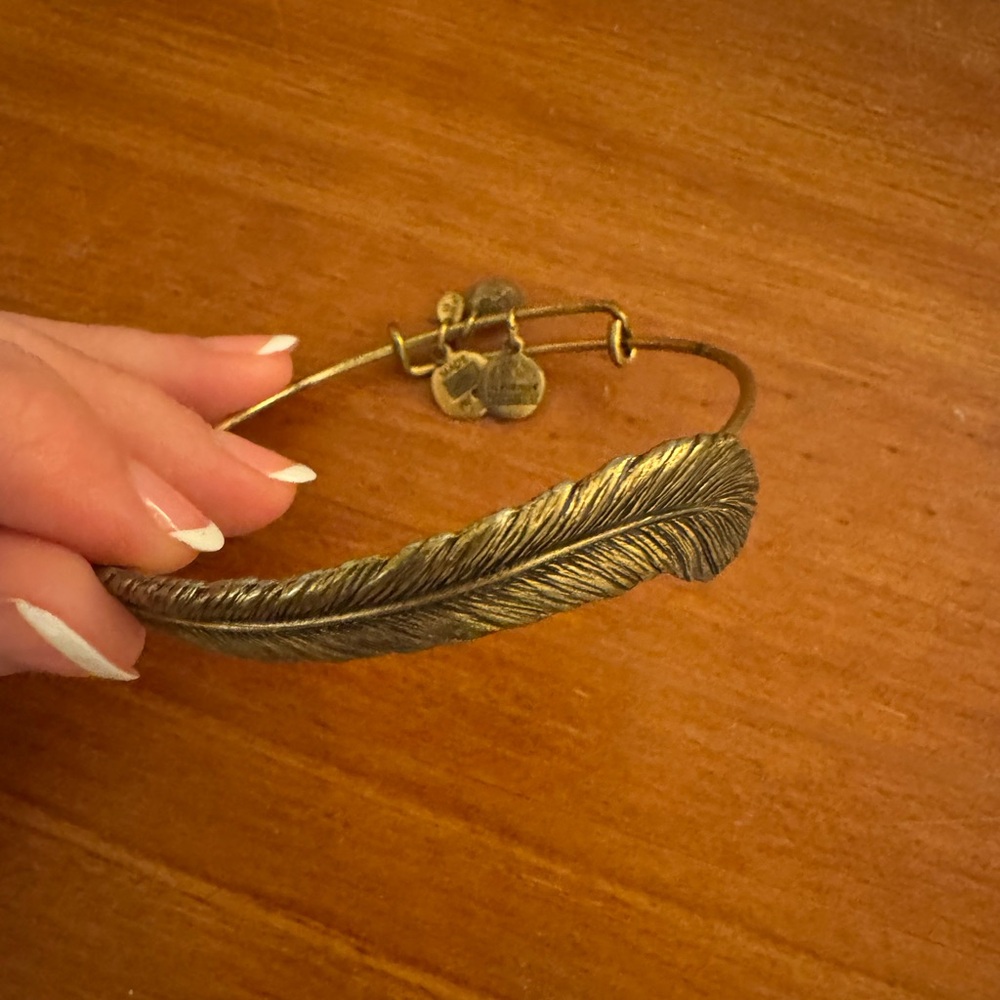 Alex and Ani Gold Feather Bracelet